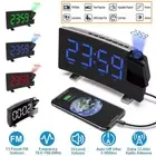 Bedside LED Digital Alarm Clock Projection Time Projector Snooze Radio Clock New