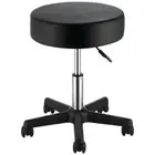 Adjustable Rolling Stool with Wheels PU Leather Swivel Chair for Office Tattoo