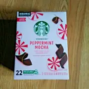 Last 22 Kcup Starbucks Peppermint Mocha Coffee Pod Keurig Brew Memorial Holiday