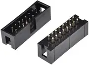 BIZOCA 5/10pcs Dip 6/10/20/26/34/40 Pin 2.54mm Pitch Male Socket Straight IDC Box Headers PCB Connector Double Row 10p/20p/40p/50p Dc3(2X8 16PIN,5Pcs)