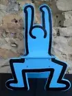 KEITH HARING x Vilac France Child's Chair Pop Art Multiple Solid Wood Blue *NIB*