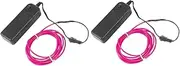 iplusmile 2pcs 2m Electroluminescent Wire Glowing Strobing Cable No Battery Required Decorative Light for Car Parties Camping Burning Man Halloween Christmas