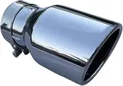 Muffler tip, 3 Inch Exhaust Tips Compatible For Toyota Prado Compatible For Toyota Land Compatible For Toyota Land Cruiser Prado Muffler Audi Passat Tiguan 76mm Muffler(Bend)