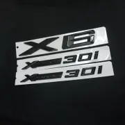 Glossy Black 1x Big X6 + 2x XDrive 30i Plastic Sticker Badge Emblem Motors Hatch (for: MG)