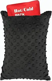 BNRendles Hysterectomy Pillow Pocket Tummy Pillows, Hysterectomy Recovery Gifts, Ice Pack Not Included, Small Portable Abdominal Cushion After Surgery Post C-Section Women Minky Dot Black