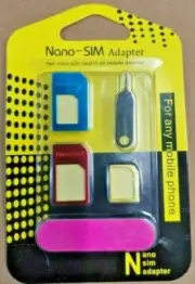 New Nano SIM Card Adapter 5-In-One Kit