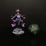 DND Female Mage Painted Miniature 8k D&D Pathfinder RPG Sorceress Wizard