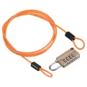 4 Digit Combination Lock 3Ft Security Cable Padlock Steel Lock Chain Rose Gold