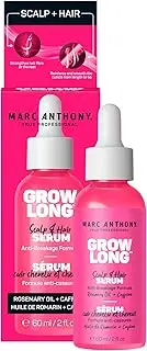 [Marc Anthony] Grow Long Scalp & Hair Serum - Anti-Breakage Formula Nourish, Strengthen & Hydrate Scalp & Hair Follicles - Natural Shine & Fuller-Looking Hair Strands from Root to Tip, 2 fl oz