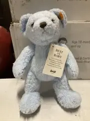 Steiff My First Teddy Bear 100%Polyester Toddler Baby Stuffed Animal Blue