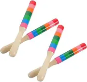 KAILIKETIY 2Pairs Rhythm Sticks for Safe Percussion Musical Sticks for Engaging Music Learning Improving Hand Eye Coordination Eye Catching Design for Fun Rhythm Activities