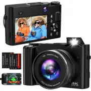 4K Digital Camera for Photography Autofocus 64MP Vlogging Camera for YouTube Dua