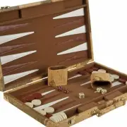 UNITED NATIONS NEW YORK BACKGAMMON SET. SIZE" 18" X 12"