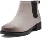 SOREL Women's Emelie II Chelsea Waterproof Rain Ankle Boots Quarry Gray Black 6
