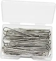 Oshhni 100x Metal Fork Pins for Quilting, Sewing Supplies, Needlework Craft, Double Blocking Pins, Straight Pins, Dressmaker Tailor Accessories, 17x6mm