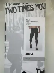 2XU Mens Core Compression Long Tights - Black/Nero Size L Brand New