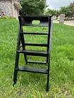 Step Stool 4-Step folding portable Wood convertible between Chair and Ladder