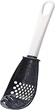 LEDON 6in1 Multifunctional Kitchen Cooking Spoon - Kitchen Gadgets Strainers for egg yolk Separator- Grater Masher- Colander Skimmer Scoop- for Mashing, Grating, Draining, Heat Resistant (Black)