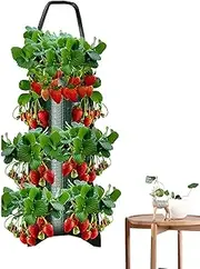 Hanging Planter Grow Bag - Upside Down Tomato Planter, Breathable Flower Grow Bags | Canvas Strawberry Planter Bags, Hang Strawberry Planter, Garden Wall Planter Grow Bags for Outdoor Plants