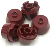 Lego 5 New Dark Red Cones 2 x 2 Stud Truncated Pieces Parts