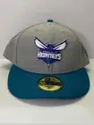 Charlotte Hornets Hat New Era 59Fifty Low Profile Men Grey Teal Fitted 7-1/2 NBA