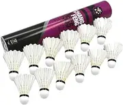 Cute Badminton Birds Feather - Sturdy and Well-Balanced Shuttlecocks Feather, Badminton Shuttle Birds | 12 pc Set Shuttlecocks for Badminton Outdoor, Bird Balls Badminton Training Supplies