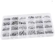HEALLILY Screws Boxed Set Pcs Assorted Hexagon Socket Screws Bolts and Washers Metal Professional Tool Kit