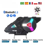 New Motorcycle Bluetooth Helmet Headset Earphone Connecting 2 Phones Same Time
