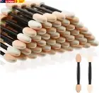 100Pcs Disposable Eyeshadow Brush, 2.44 in Black Eyeshadow Applicators Makeup Br