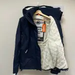 跩狗嚴選 加厚保暖 極度乾燥 SUPERDRY SHERPA 經典款 風衣 外套 深藍白 三排拉鍊 繡字LOGO 超低調