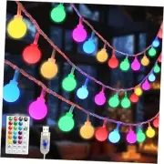 Globe Led String Lights Indoor 19 Color Changing String Lights Plug 100LED-RGB