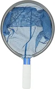 Leaf Cleaning Net Durable Rugged Handle Light Weight Small Size Cleaning Tool for Swimming Pool Surface and Bottom Aluminum Alloy Nylon Mesh 36 x 22.2cm 319g