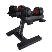 Powertrain Gen2 Pro Adjustable Dumbbell Set with Stand - 2x25kg Black