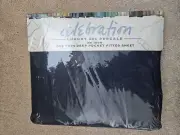 celebration LUXURY 200 PERCAL made USA TWIN FITTED SHEET 50/50 cotton poly blue