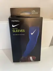 New in Box NIKE Pro 3.0 Football Sleeves Adult L/XL Royal Blue Dri-fit (1 Pair)