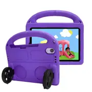 Wheel iPad Case For iPad Mini 6 Shockproof Stand Cover With Handle Stand-Purple