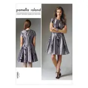 VOGUE SEWING PATTERN 1380 MISSES 6-14 FLARED DRESS W/ PRINCESS SEAMS & PLEATS