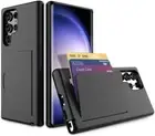 For Samsung Galaxy S23 Ultra Wallet Case with Dual Layer Hard PC Rubber Cover
