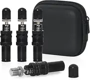 4PCS Tire Deflators Automatic Adjustable Tyre Deflator Valve Kit, Auto-Stop Offroad Accessories, Screw-on Air Down Tire Tool with Storage Pouch, Rotate Detach, 10-30 PSI for Car Trucks RVs UTVs