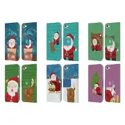 HEAD CASE SANTAS MISADVENTURES LEATHER BOOK WALLET CASE FOR APPLE iPOD TOUCH MP3
