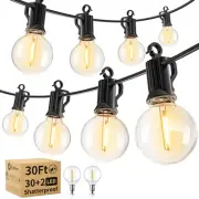 50Feet G40 Outdoor Patio String Light Connectable Globe Lights with 52 Clear
