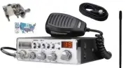 Uniden PC68LTX 40 Channel CB Radio with Shark Antennas 2ft CB Antenna Kit