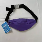 Lewis N Clark Anti-Theft Fanny Pack Purple Waist or Cross Body Data Block