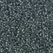 Semi-Matte Silver-Lined Grey Miyuki Seed Beads 15/0 (15-91657-TB)