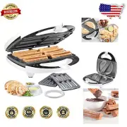 Quick and Easy Empanada & Churro Cooker with Removable Non-Stick Plates