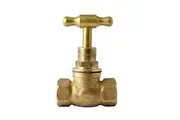 Mildon T Head Stop C*ck F&F Rough Brass 1/2"
