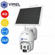 Site Camera 4G Construction Security Solar Panel Battery PTZ Flood Light Outdoor