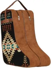 Twister Western Boot Bag Twin Zipper Southwest Brown 0411747