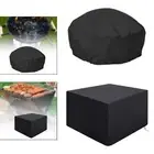 Fire Pit Cover Dust Cover Full Coverage Protection for Garden Patio Yard