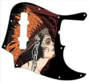 J BASS 5 STRING Graphic Pickguard to fit Fender Bass Guitar Miss Chief